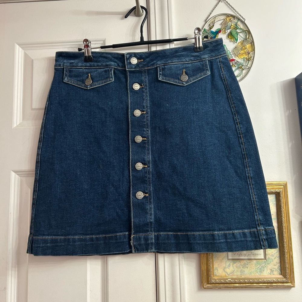 Western cottage fairy denim skirt - like new LOFT